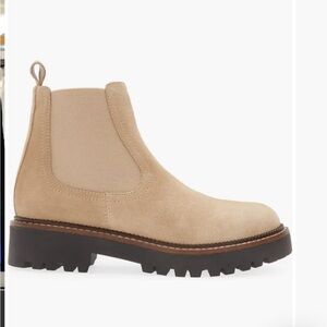 Caslon Beige Chelsea Lug Sole Ankle Boots